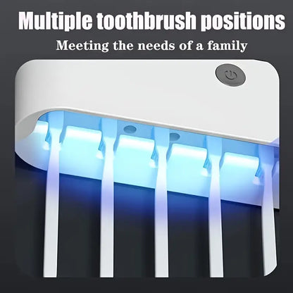 1pc Smart Toothbrush Sanitizer with Automatic Toothpaste Dispenser