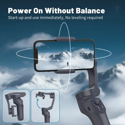 COMITOK L7C Smart 3-Axis Handheld Gimbal with Wireless, Gesture Control & Built-in Fill Light